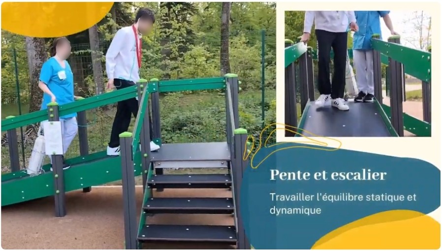 Pente et escalier en rducation