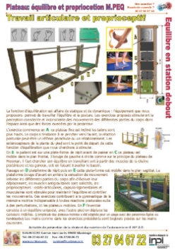 plateau d'équilibre et proprioception M.PEQ