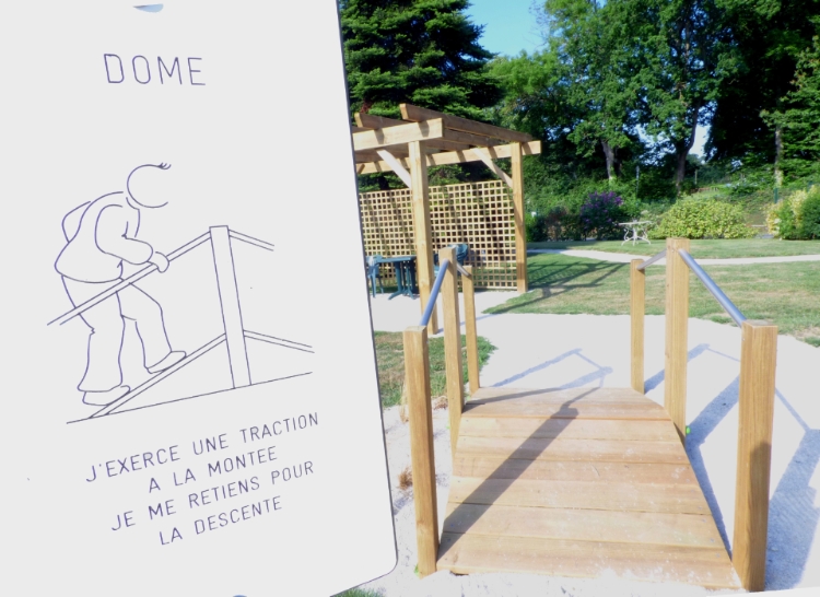 dme de franchissement pour jardin thrapeutique